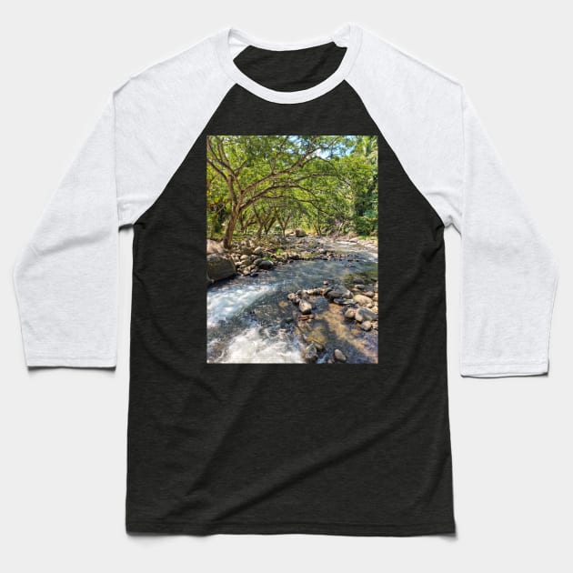 Mountain Stream, Jasaan, Misamis Oriental, Mindanao, Philippines Baseball T-Shirt by Upbeat Traveler